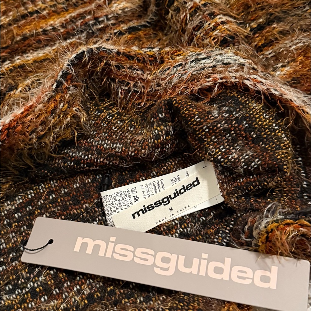 Missguided Multicolor Brown & Rust Knit Sweater Dress - Picture 3 of 3